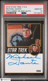 2016 Star Trek TOS 50th Anniv Black Autograph Michael Dante Limited Auto PSA 10